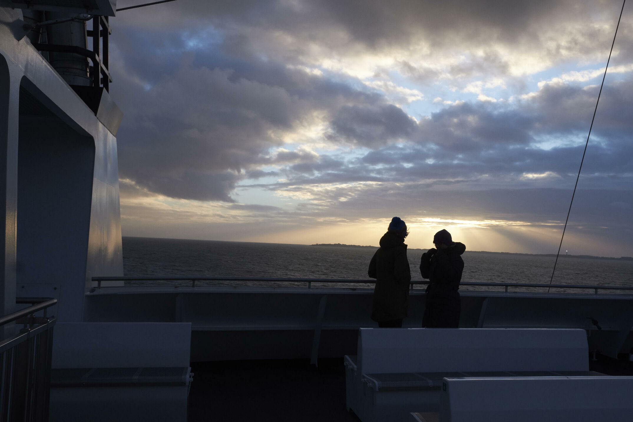 Winterurlaub an der Nordsee. Auf der Rückfahrt von Amrum ans Festland.